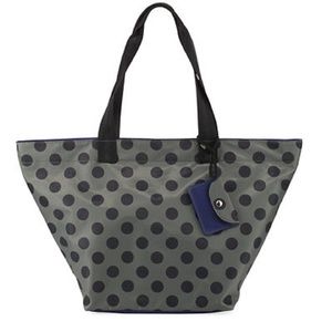 Olive Green Polka Dot Large Tote